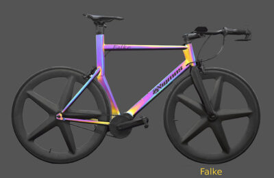 Falke weltweit erstes Pinion Zeitfahrrad für Triathlon + Ironman